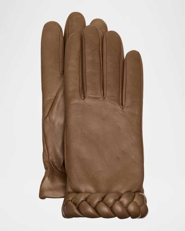 Edith Braided Leather Gloves